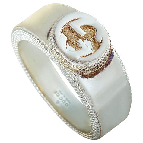 gucci double stack ring|Gucci Double G Small Signet Ring in Silver .